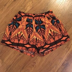 Loud Orange Silk Shorts