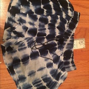 tie-dye flowy shorts
