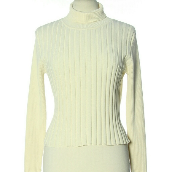 Preston & York Sweaters - Ivory Cream Ribbed Sweater Longsleeve Vintage Smal Preston & York Sweaters - Ivory Cream Ribbed Sweater Longsleeve Vintage Smal
