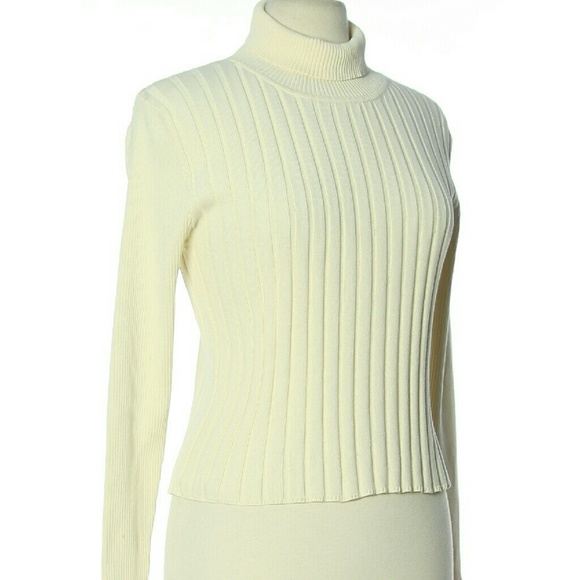Preston & York Sweaters - Ivory Cream Ribbed Sweater Longsleeve Vintage Smal Preston & York Sweaters - Ivory Cream Ribbed Sweater Longsleeve Vintage Smal