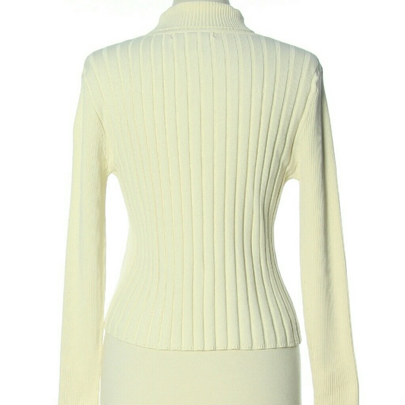 Preston & York Sweaters - Ivory Cream Ribbed Sweater Longsleeve Vintage Smal Preston & York Sweaters - Ivory Cream Ribbed Sweater Longsleeve Vintage Smal