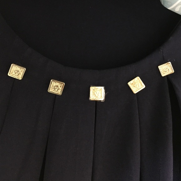 Navy Blue 3/4 Blouse - Anne Klein - Picture 2 of 4