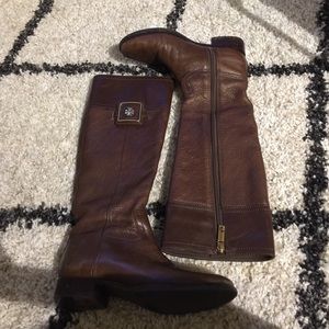 100% Auth Tory Burch Brown Boots 36.5 (US 36.5)