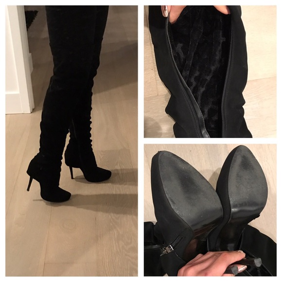 Black Knee High Boots - Picture 2 of 4