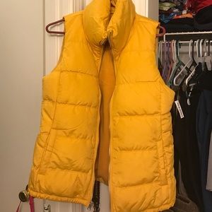 Yellow puffy vest