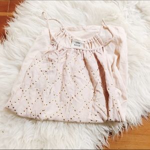 High neck baby pink tank blouse