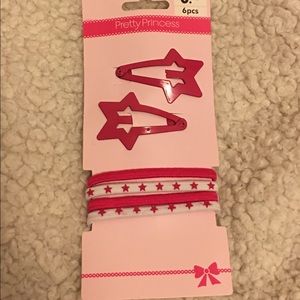 Star hair clips and hair ties
