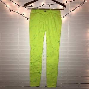 💥SALE💥Electric Green Hollister Skinny Jeggings