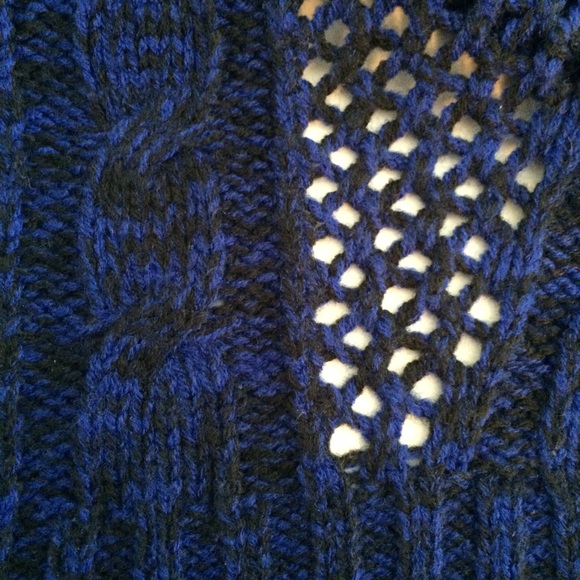 VINTAGE AMERICA Marled Cable Cowl Neck Sweater - Picture 3 of 4