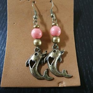 ⚡SALE⚡🐬 Dolphin metal & seed earrings 4rm MX