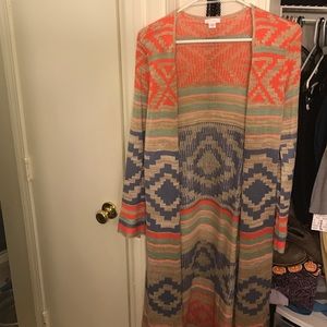 Long multicolored sweater
