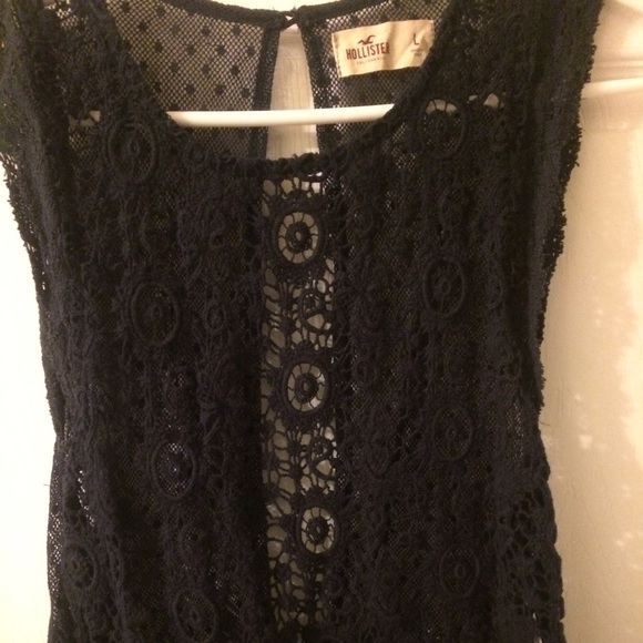 Lace Hollister open back top