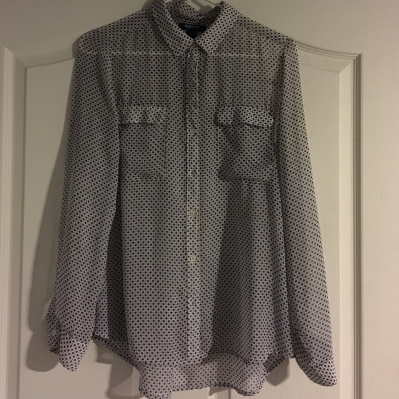 Sheer Button Up Blouse