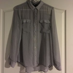 Sheer Button Up Blouse
