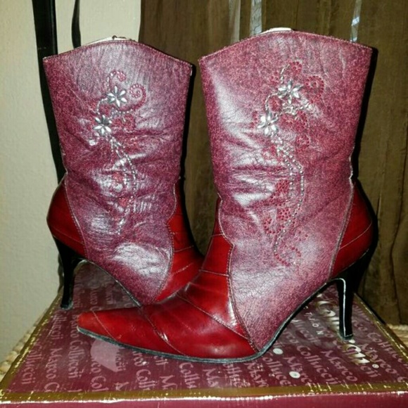 Eel skin boots