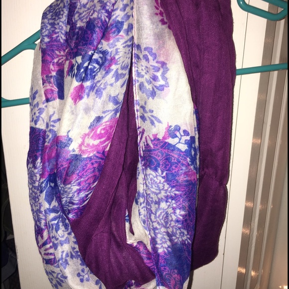 Solid and printed floral scarves