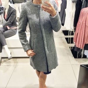 H&M GRAY WOOL COAT