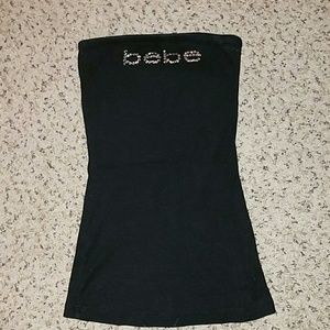 BEBE Tube top with Crystals