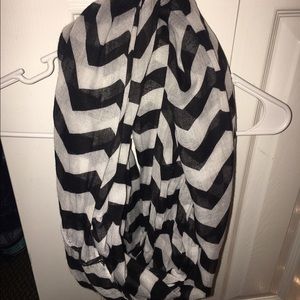 Chevron printed infinity scarf
