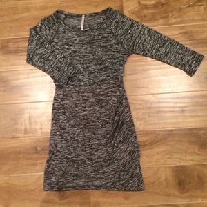 NWOT Heather grey midi wrap dress