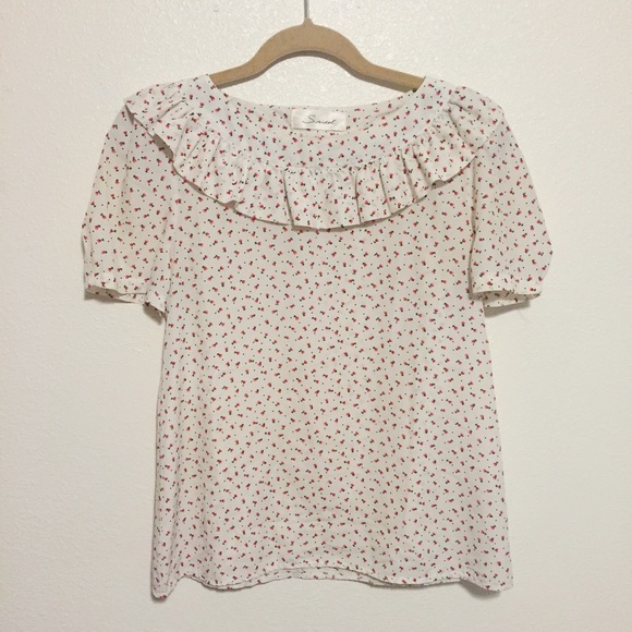 Korean brand silk floral shirt