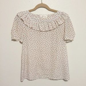 Korean brand silk floral shirt