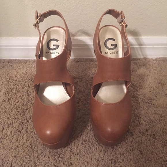 Guess Brown Strappy Heels