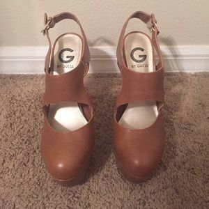 Guess Brown Strappy Heels