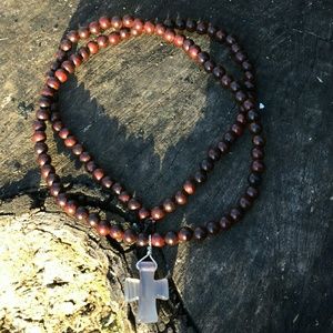 Elastic necklace or 3 rounds bracelet.handmade.