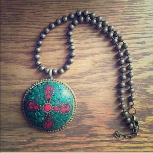Vintage Large Pendant Necklace