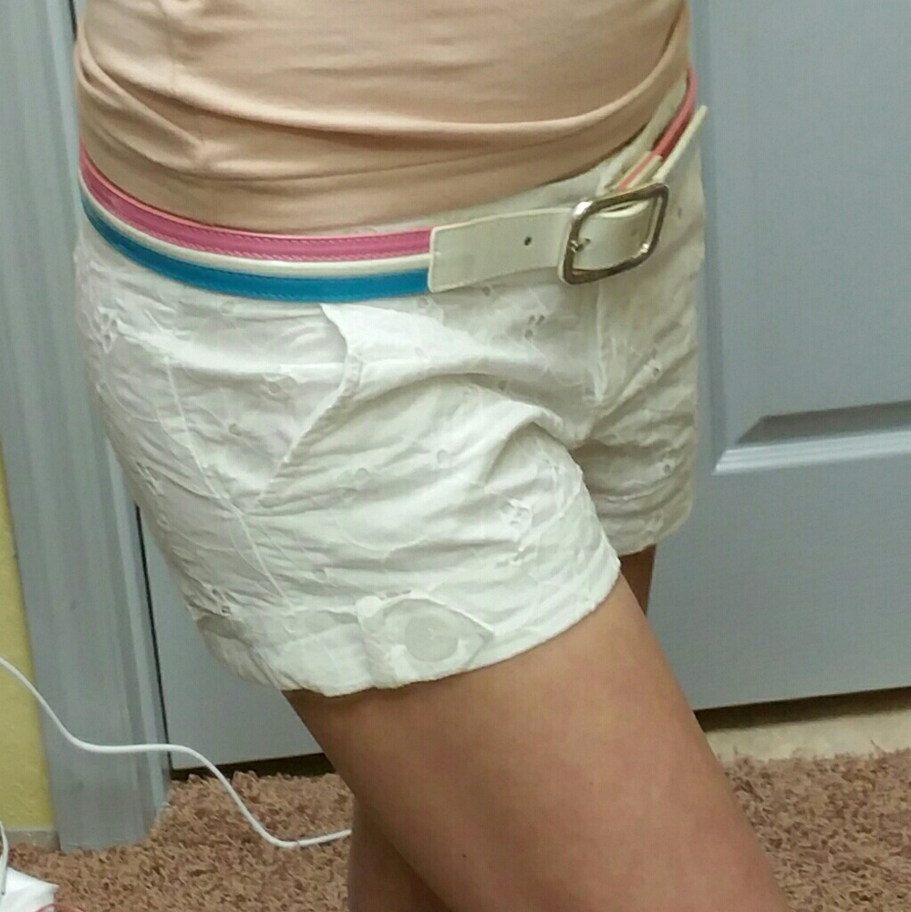 Lacoste preppy patent leather belt.
