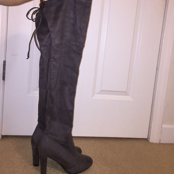 Thigh High Suede Boots - Picture 1 of 4