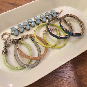 Bundle of (7) Green Family Fashion Bracelets.