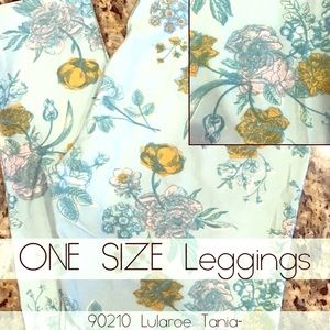 Lularoe rare Victorian paisley print OS leggings
