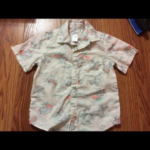 Boy's tropical short sleeved button up (3T)