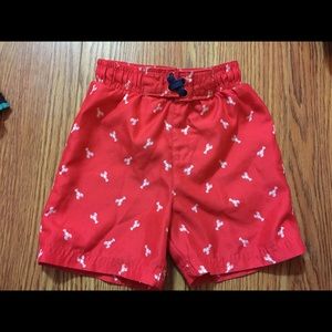 Boy's lobster swim shorts (3T)