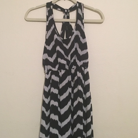 Black and White Maxi Dress Forever21