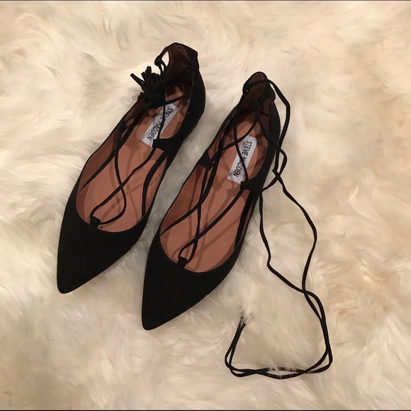 Steve Madden Shoes - Brand New Steve madden black strappy flats