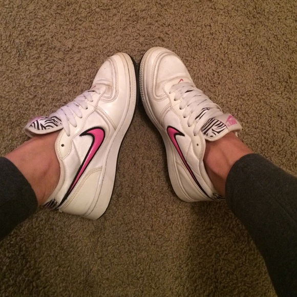 Zebra and pink Nike Air Sneakers