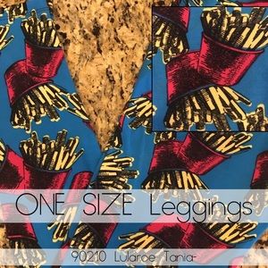 Lularoe NWT OS French fry leggings Super rare HTF