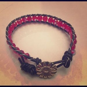 Handmade leather wrap bracelet