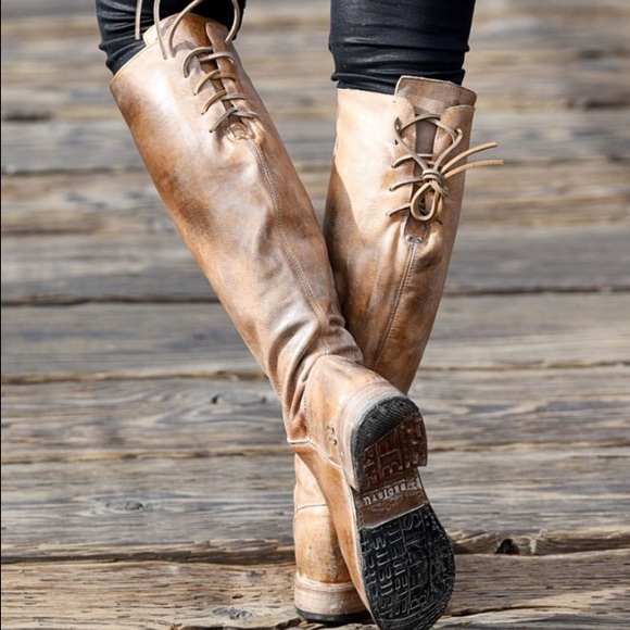 Bed Stu Ombré leather lace up boots