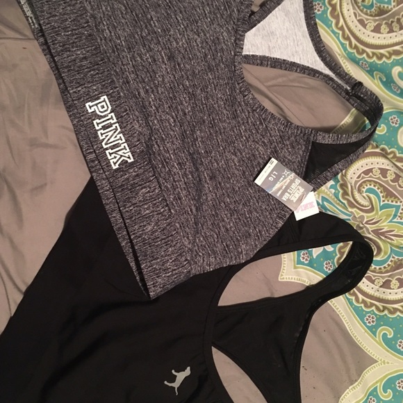Pink sports bras