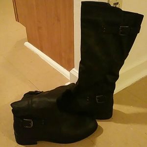 Black tall boots