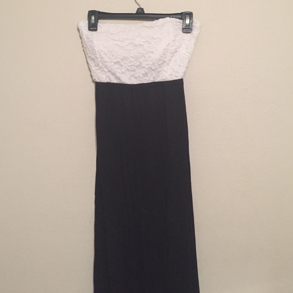 Strapless Cotton Maxi with Open Back