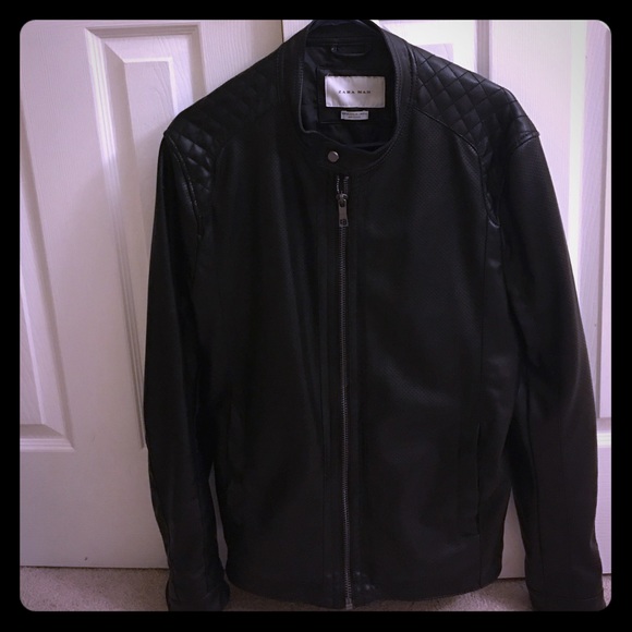 Zara man leather jacket