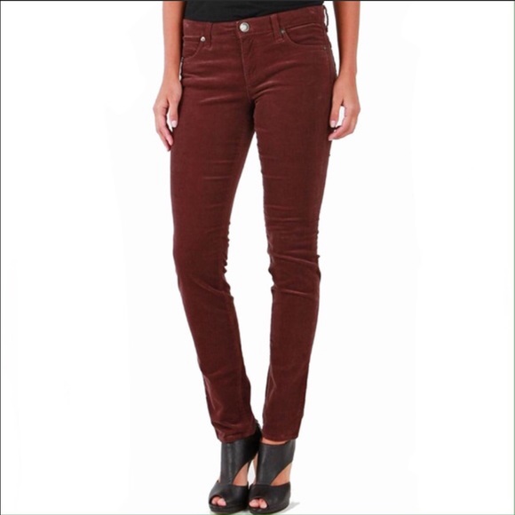 Diana Skinny Corduroy burgundy pants