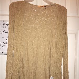 Women's gold cardigan