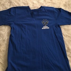 Cheer Athletics blue claw shirt
