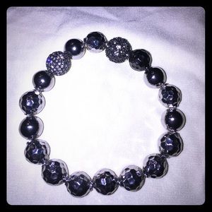 Stella & Dot Silver Moondance Stretch Bracelet